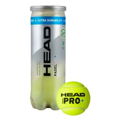 Head Padel Pro+ Pelotas Para Padel Bote Con 3 Pelotas Amarillo