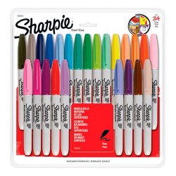 Set 24 Marcadores Sharpie Punta Fina Permanente Original Surtidas