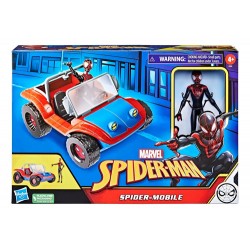 Figura Spiderman Miles Morales Y Auto Spider Mobile