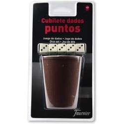 Juego De Cachos Vaso + 5 Dados Fournier/ Diverti