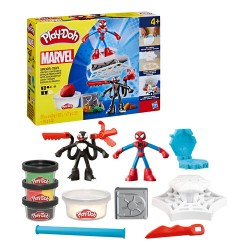 Play Doh Marvel Spiderman Vs Venom Lanza Y Atrapa Masas