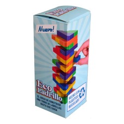 Eco Ladrillo - Yenga De Colores - Juego De Mesa / Diverti