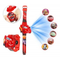 Reloj Rayo Mcqueen Cars Rojo - Proyeccion 3d Rojo